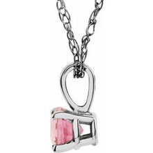 Charger l&#39;image dans la galerie, Youth Solitaire Birthstone Necklace or Pendant  
