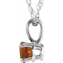 Charger l&#39;image dans la galerie, Youth Solitaire Birthstone Necklace or Pendant  
