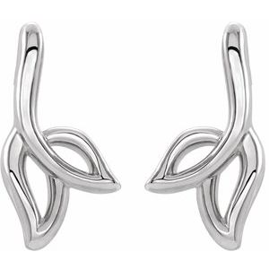 Freeform Leaf Earrings