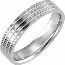 Charger l&#39;image dans la galerie, Sterling Silver 5 mm Grooved Band Size 7
