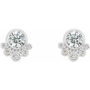 Sterling Silver 5/8 CTW Diamond Earrings