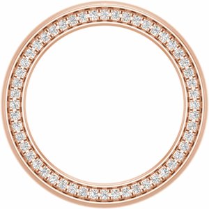 14K Rose 3 mm 5/8 CTW Diamond Band avec finition satinée Taille 8