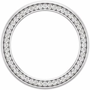 Bande de diamant platine 3 mm 1/2 CTW avec finition satinée taille 5,5