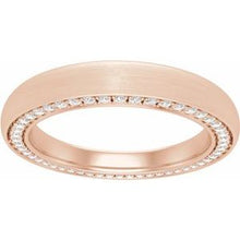 Charger l&#39;image dans la galerie, 14K Rose 3 mm 5/8 CTW Diamond Band avec finition satinée Taille 8
