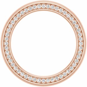 14K Rose 4 mm 1/2 CTW Diamond Band avec finition satinée taille 5,5