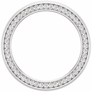14K White 4 mm 1/2 CTW Diamond Band with Satin Finish Size 5.5