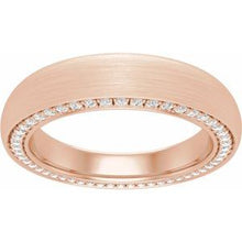 Charger l&#39;image dans la galerie, 14K Rose 4 mm 1/2 CTW Diamond Band avec finition satinée taille 7,5
