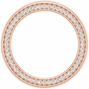 14K Rose 5 mm 1/2 CTW Diamond Band avec finition satinée Taille 7