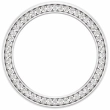 Load image into Gallery viewer, Platinum 5 mm 5/8 CTW Diamond Band with Satin Finish Size 9.5
