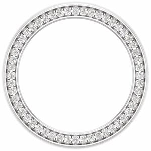 Platinum 5 mm 3/4 CTW Diamond Band with Satin Finish Size 10