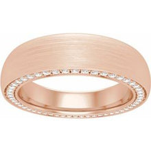 Load image into Gallery viewer, 14K Rose 5 mm 3/4 CTW Diamond Band with Satin Finish Size 10
