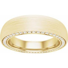 Load image into Gallery viewer, 14K Yellow 6 mm 5/8 CTW Diamond Band with Satin Finish Size 8
