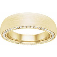 Load image into Gallery viewer, 14K Yellow 5 mm 5/8 CTW Diamond Band with Satin Finish Size 10.5
