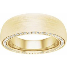 Load image into Gallery viewer, 14K Yellow 6 mm 1/2 CTW Diamond Band with Satin Finish Size 7
