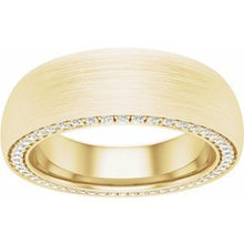 Load image into Gallery viewer, 14K Yellow 6 mm 1/2 CTW Diamond Band with Satin Finish Size 7.5
