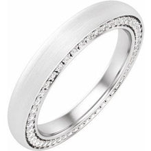 Charger l'image dans la galerie, Bande de diamant platine 3 mm 1/2 CTW avec finition satinée Taille 7
