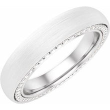 Load image into Gallery viewer, Platinum 4 mm 1/2 CTW Diamond Band with Satin Finish Size 4
