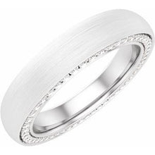 Load image into Gallery viewer, Platinum 4 mm 1/2 CTW Diamond Band with Satin Finish Size 6.5
