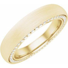 Charger l'image dans la galerie, Bande de diamant 14K jaune 4 mm 1/2 CTW avec finition satinée taille 7,5
