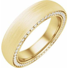 Load image into Gallery viewer, 14K Yellow 5 mm 5/8 CTW Diamond Band with Satin Finish Size 9.5
