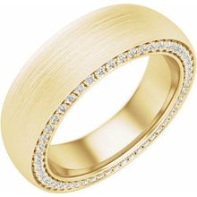 Load image into Gallery viewer, 14K Yellow 6 mm 5/8 CTW Diamond Band with Satin Finish Size 10.5
