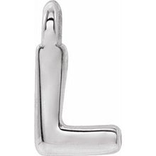 Load image into Gallery viewer, 14K White Letter L Dangle
