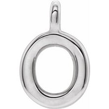 Load image into Gallery viewer, 14K White Letter O Dangle
