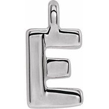 Load image into Gallery viewer, 14K White Letter E Dangle
