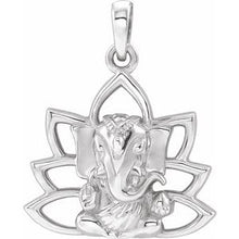 Load image into Gallery viewer, Sterling Silver 19.3x15.7 mm Ganesha Pendant
