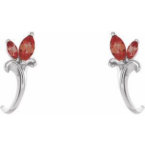 Floral-Inspired J-Hoop Earrings   