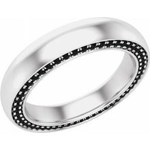 Load image into Gallery viewer, Platinum 5 mm 1/2 CTW Black Diamond Band Size 11.5
