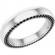 Load image into Gallery viewer, Platinum 5 mm 1/2 CTW Black Diamond Band Size 8
