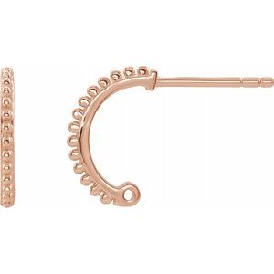 Beaded J-Hoop Earring Top
