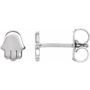 Sterling Silver Hamsa Earrings