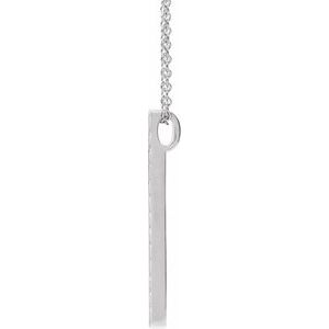 Sterling Silver Sculptural-Inspired Bar 24" Necklace