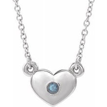 Load image into Gallery viewer, Sterling Silver Chatham¬Æ Created Alexandrite Heart 16&quot; Necklace
