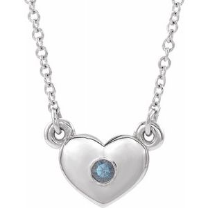 Sterling Silver Chatham¬Æ Created Alexandrite Heart 16