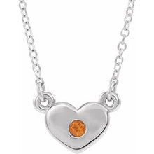 Load image into Gallery viewer, Sterling Silver Citrine Heart 16&quot; Necklace
