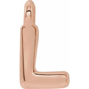 14K Rose Letter L Dangle