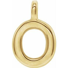 Load image into Gallery viewer, 14K Yellow Letter O Dangle
