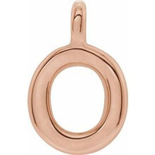 Load image into Gallery viewer, 14K Rose Letter O Dangle
