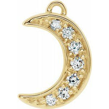 Load image into Gallery viewer, 14K Yellow .05 CTW Diamond Crescent Moon Dangle
