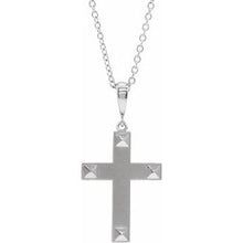 Charger l&#39;image dans la galerie, Sterling Silver Cross 18&quot; Necklace
