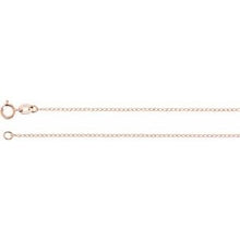 Load image into Gallery viewer, 14K Rose 1 mm Solid Curb 16&quot; Chain
