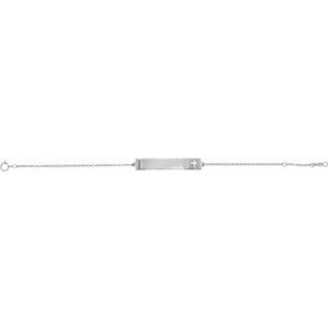 Pierced Cross Engravable Bar Bracelet   