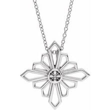Load image into Gallery viewer, Sterling Silver Vintage-Inspired Geometric 16-18&quot; Necklace
