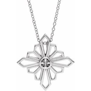 Sterling Silver Vintage-Inspired Geometric 16-18