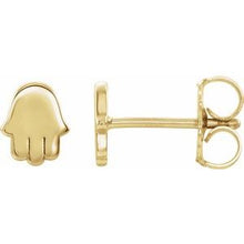 Load image into Gallery viewer, 14K Yellow Hamsa Earrings
