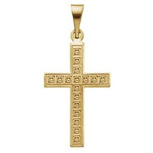 Load image into Gallery viewer, 14K Yellow 18x12 mm Geometric Cross Pendant
