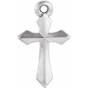 Platinum Cross Dangle